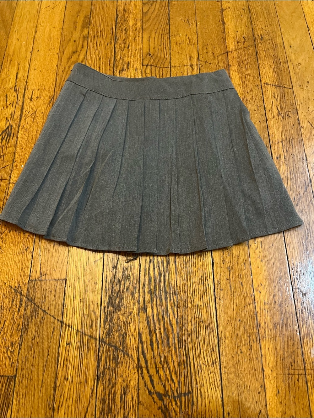 Pleated Mini Skirt in Dark Gray - Women's Skirt - Picture 4 of 4